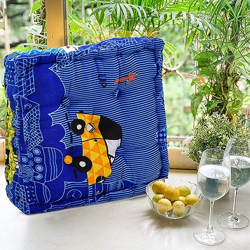 Image of COZY FURNISH Children Chair Increasing Cushion Square Kids Highchair Booster Seat Lift Pads for Baby Toddler Students Dining Table Chair| Seat Cushion 14 Inch x 14 Inch