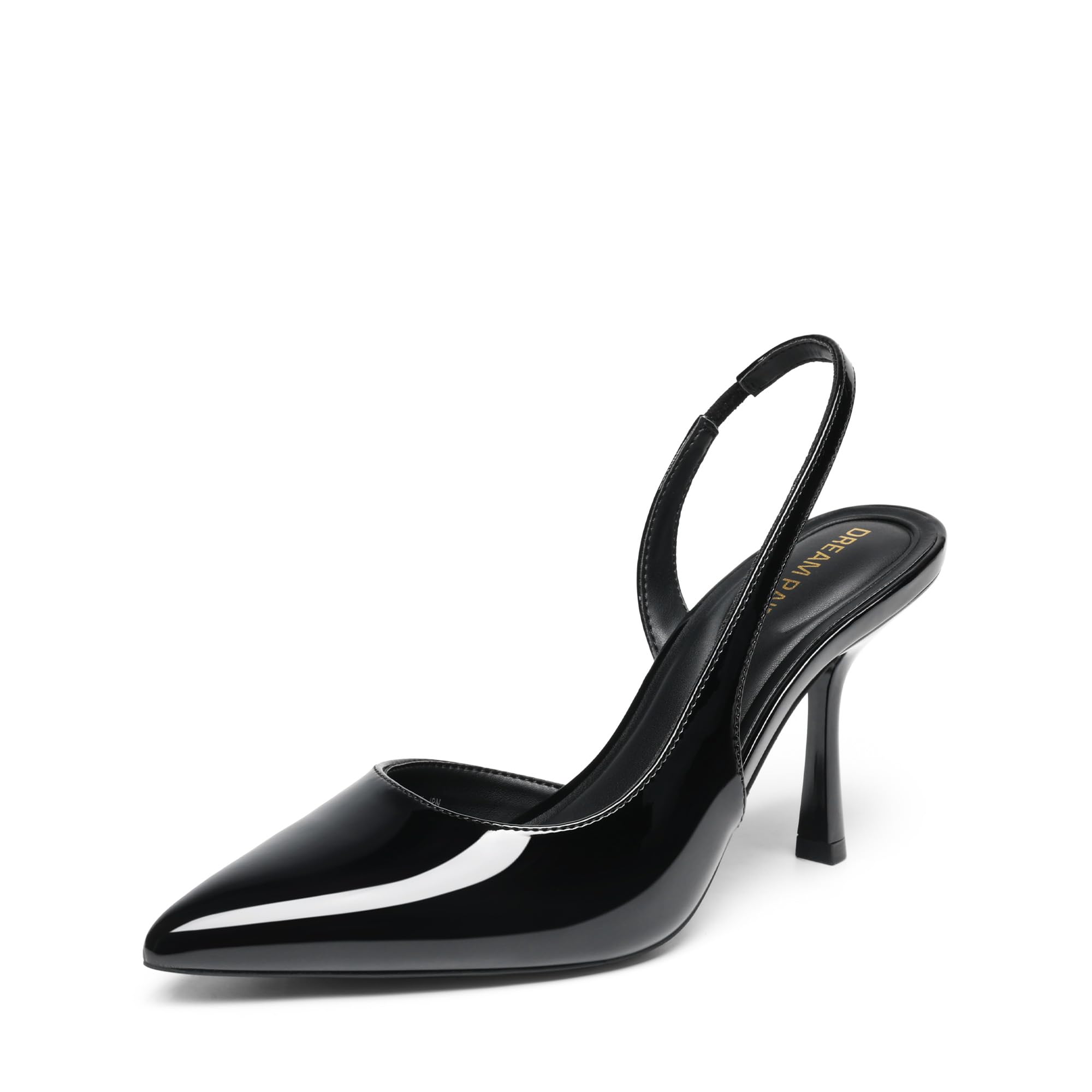 DREAM PAIRS Damen Slingback Pumps, Spitze Kitten High Heels, D'Orsay Stilettoabsatz, Bequemen Elegant Party Brautschuhe