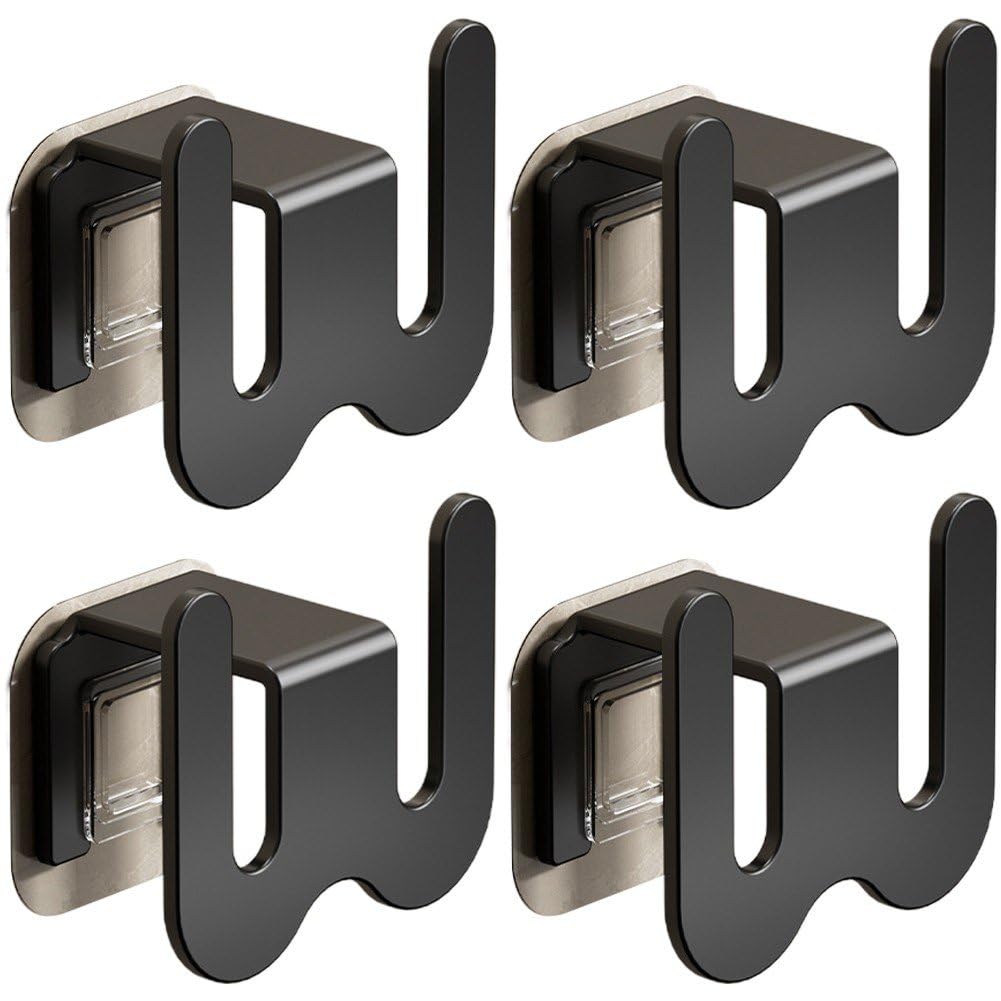 hzzsbu Wall Mounted Shoe Rack Slipper Holder, 4 Pcs Self Adhesive Shoe Rack Space Saving Shoes Storage Hanging Organizer for Narrow Space