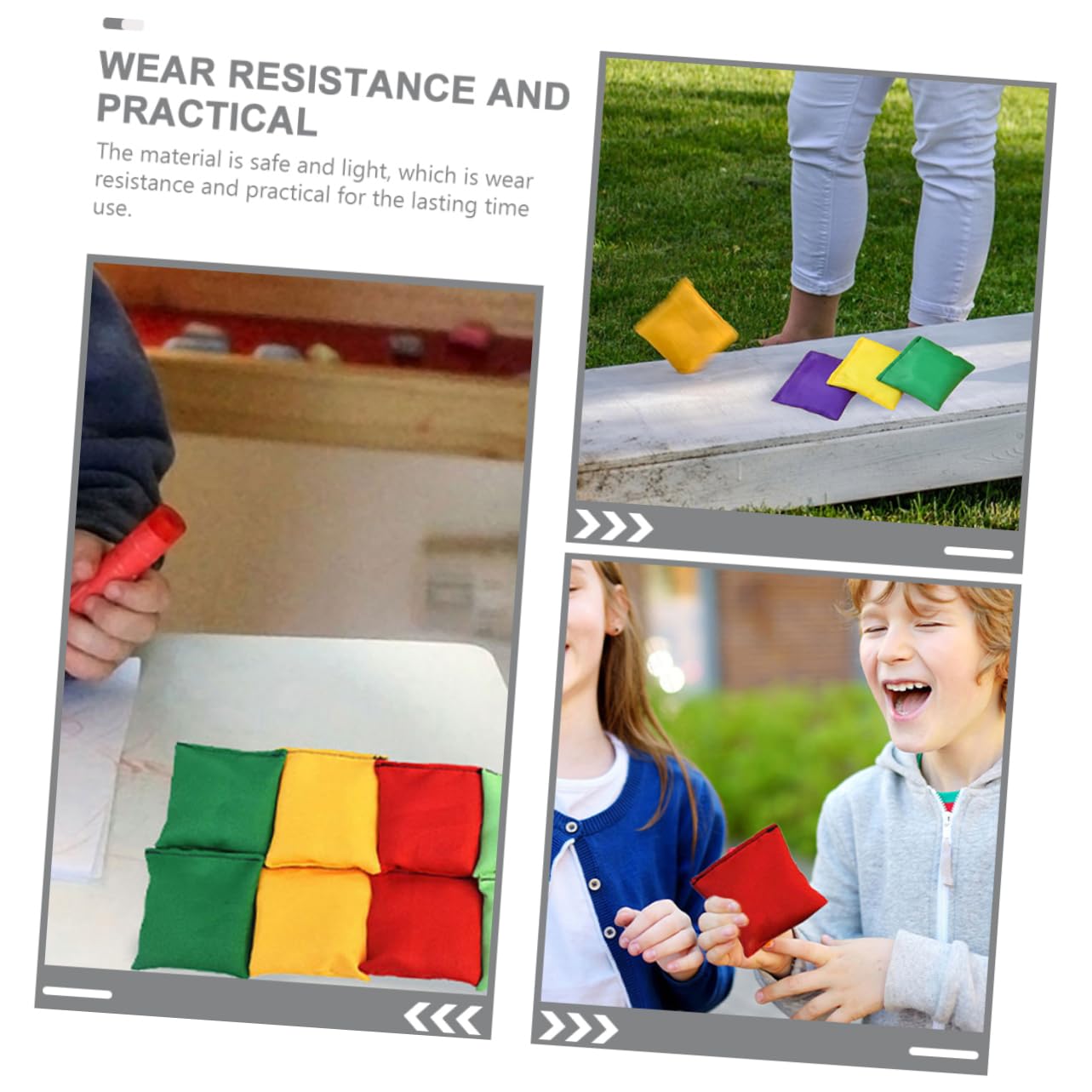 BESPORTBLE 5pcs Double Layer Bean Bag for Outdoor Games Safe Lightweight Educational Plaything for Tossing Activities Enhances Hand Eye Coordination and Teamwork Skills