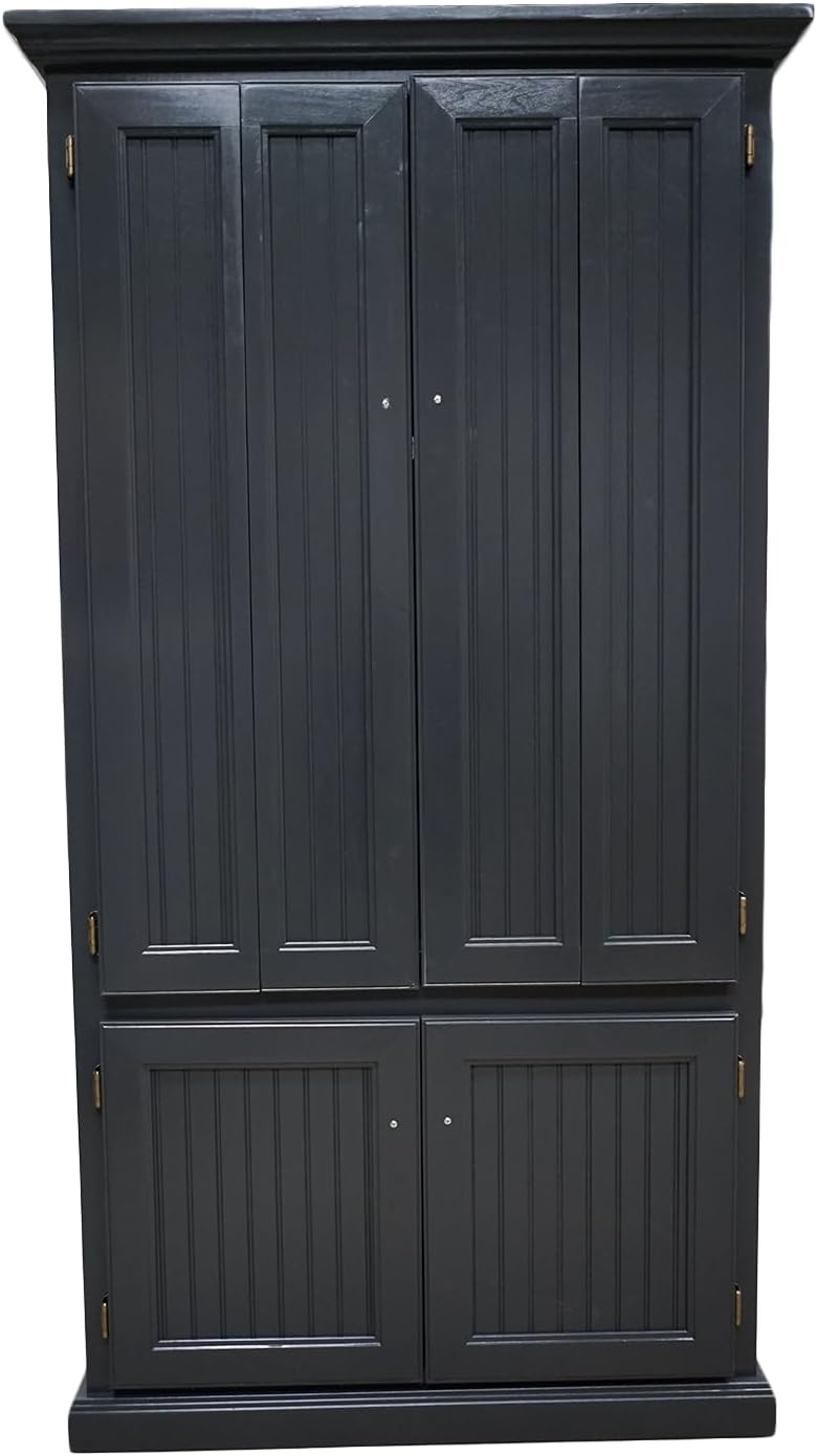 Coastal Solid Wood Computer Armoire