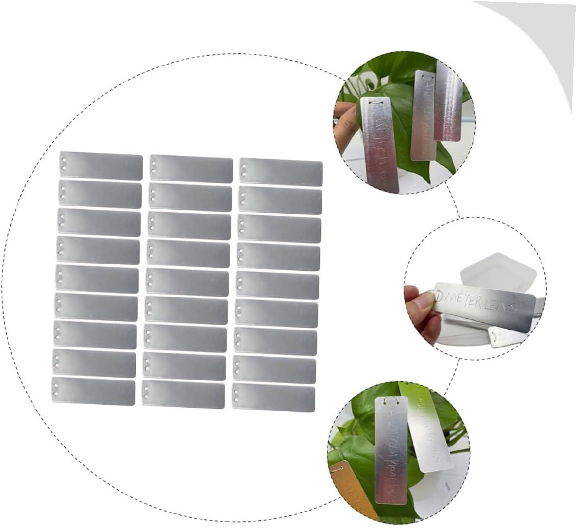 GLEAVI 100pcs Metal Plant Labels Garden Markers Plant Classification Signs Sturdy Outdoor Herb Tags and Flower Identification
