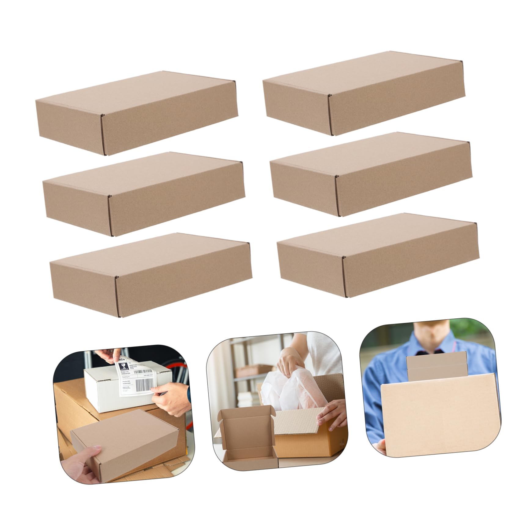 25piezas Cajas De Cartón Para Embalaje Caja De Envío Engrosada Para Pequeñas Unidades Para Envío y Almacenamiento De Ropa y Ropa Interior Para Embalaje