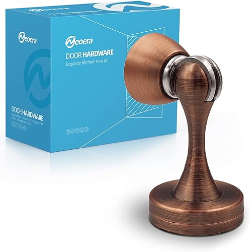 Vista 38 de Neoera Tope magnético de puerta (color níquel cepillado) Tope de puerta fuerte magnético para mantener la puerta abierta, antioxidante, resistente