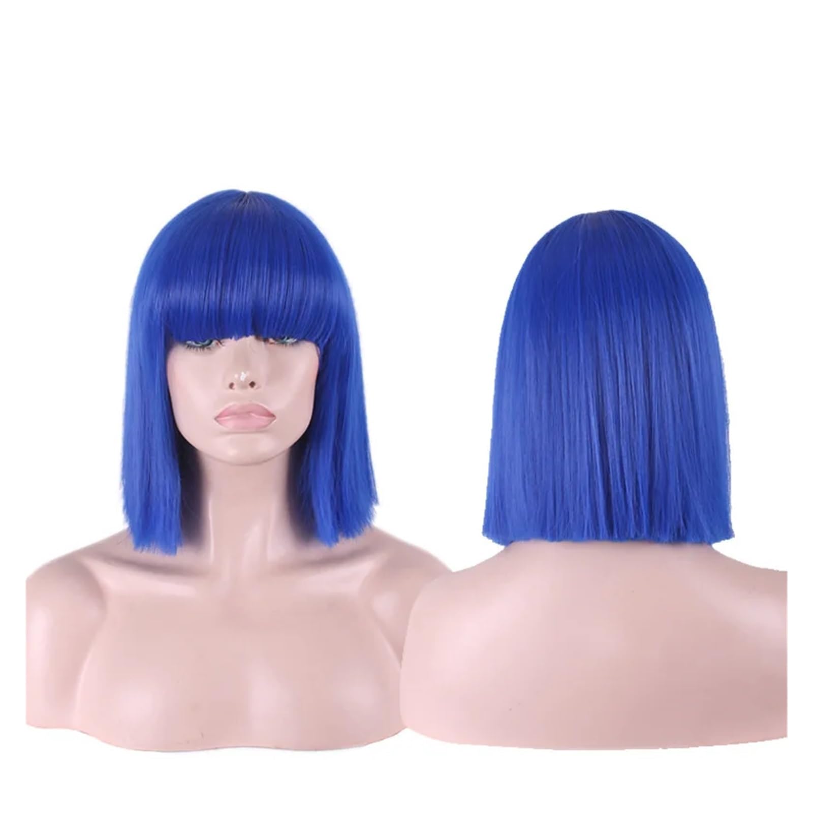 Parrucca 1pc capelli corti lisci Bob signore sintetico copricapo completo stile for principessa