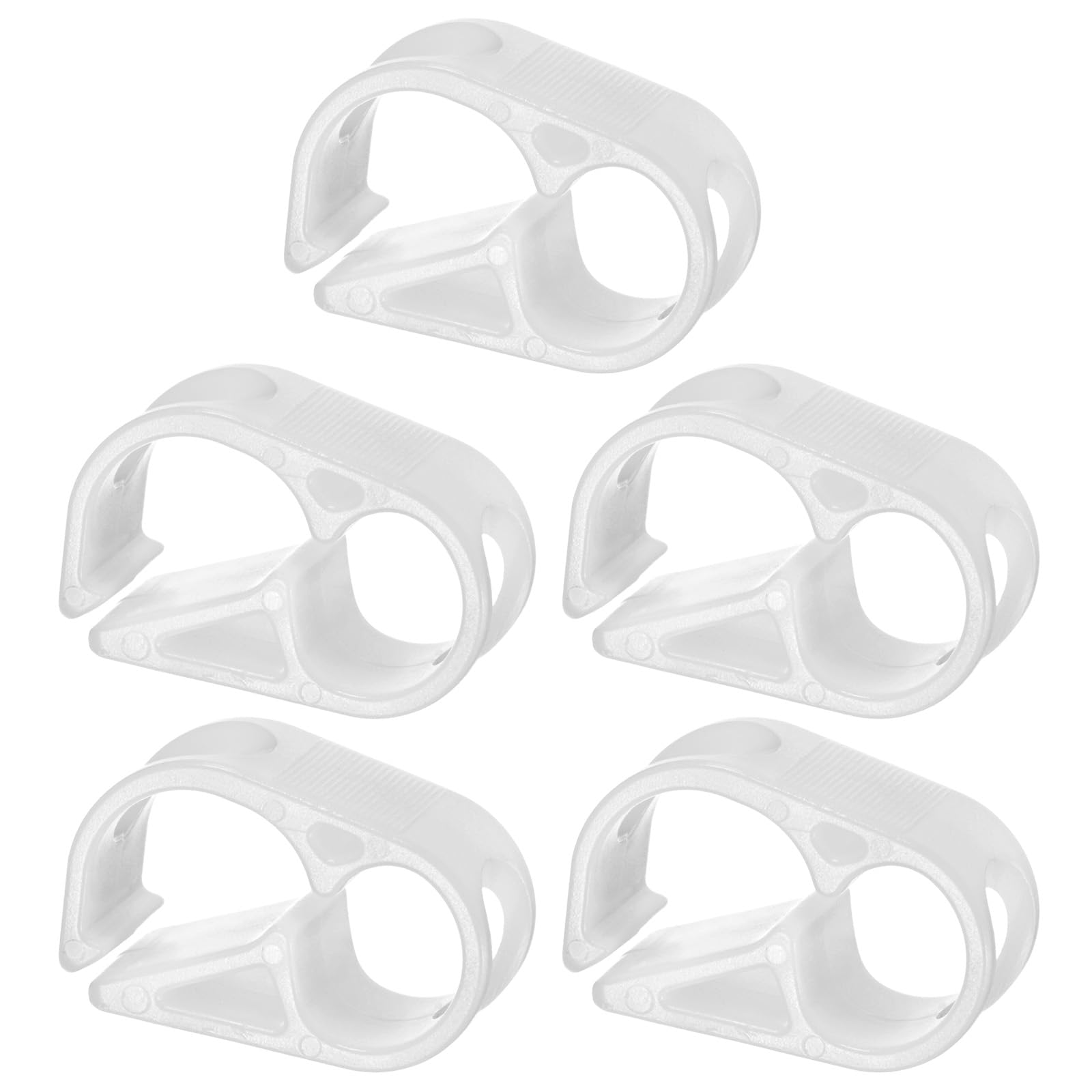 M METERXITY 5-Pack Adjustable Plastic Tubing Clamps 1/4-5/16 Inch Water Flow Control Tube Clip Adjustment Hose Pipe Clips for Beer Bottle/Plumbing/Instruments/Equipment [White]