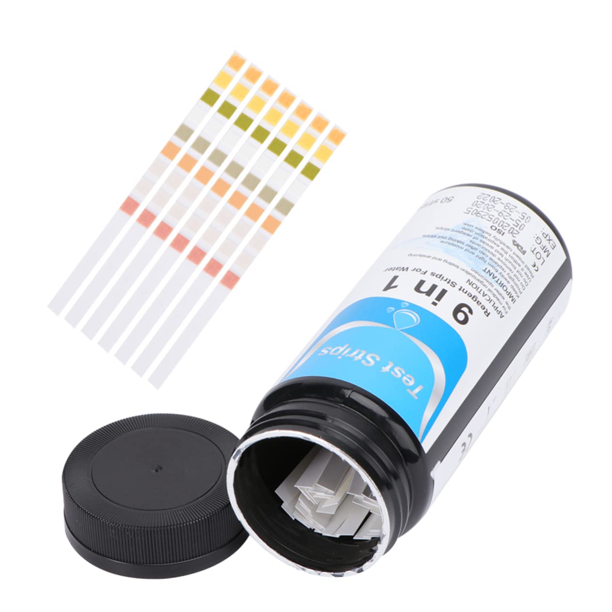 Zerodeko 3 Set Test Di Qualità Dell'Acqua Test Del Ph Strisce Reattive Per Piscina Strisce Reattive Ad Alta Sensibilità Tester Di Qualità Dell'Acqua Dura Kit Per Test 50 pezzi*3