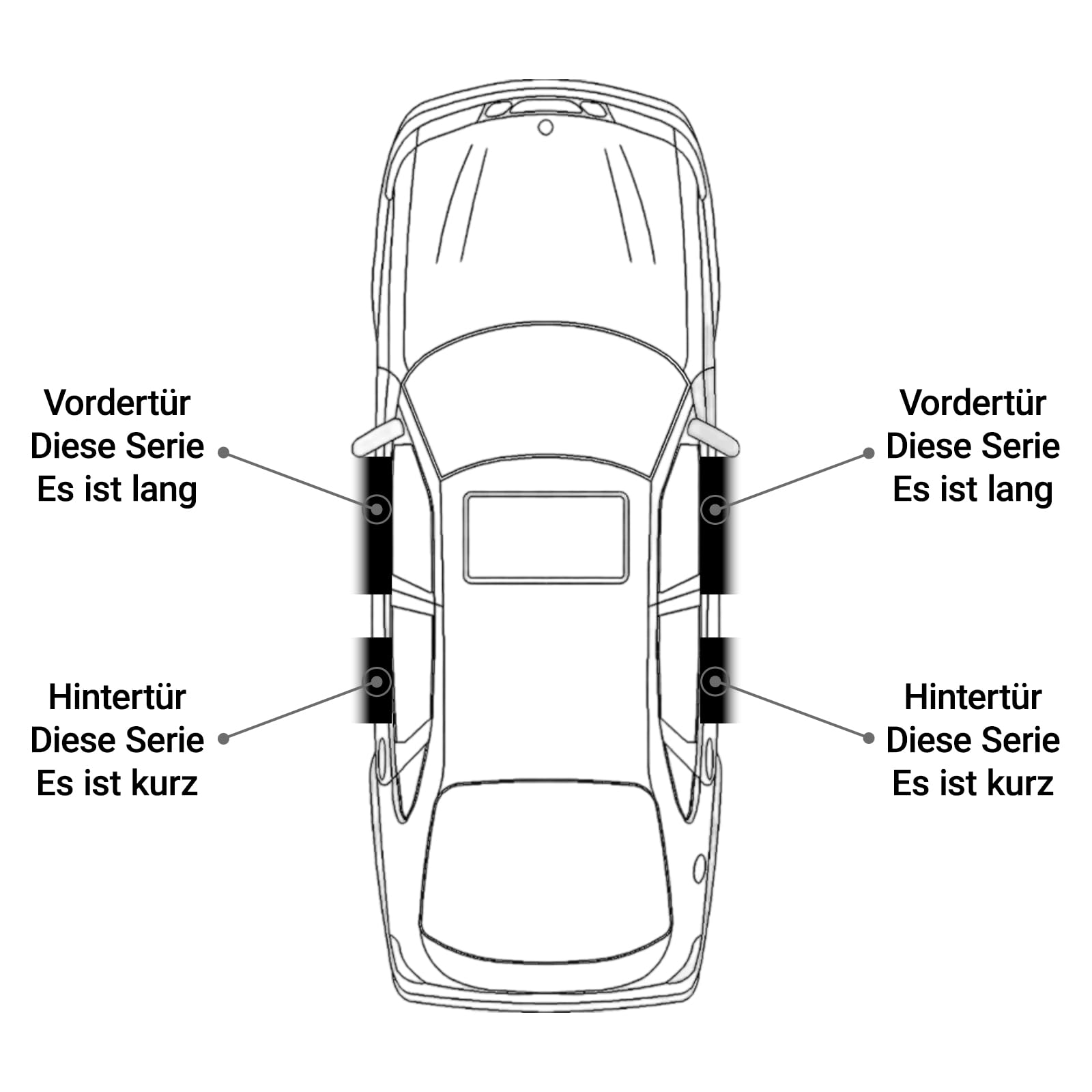 4-częściowe listwy progowe do Dacia, czarne