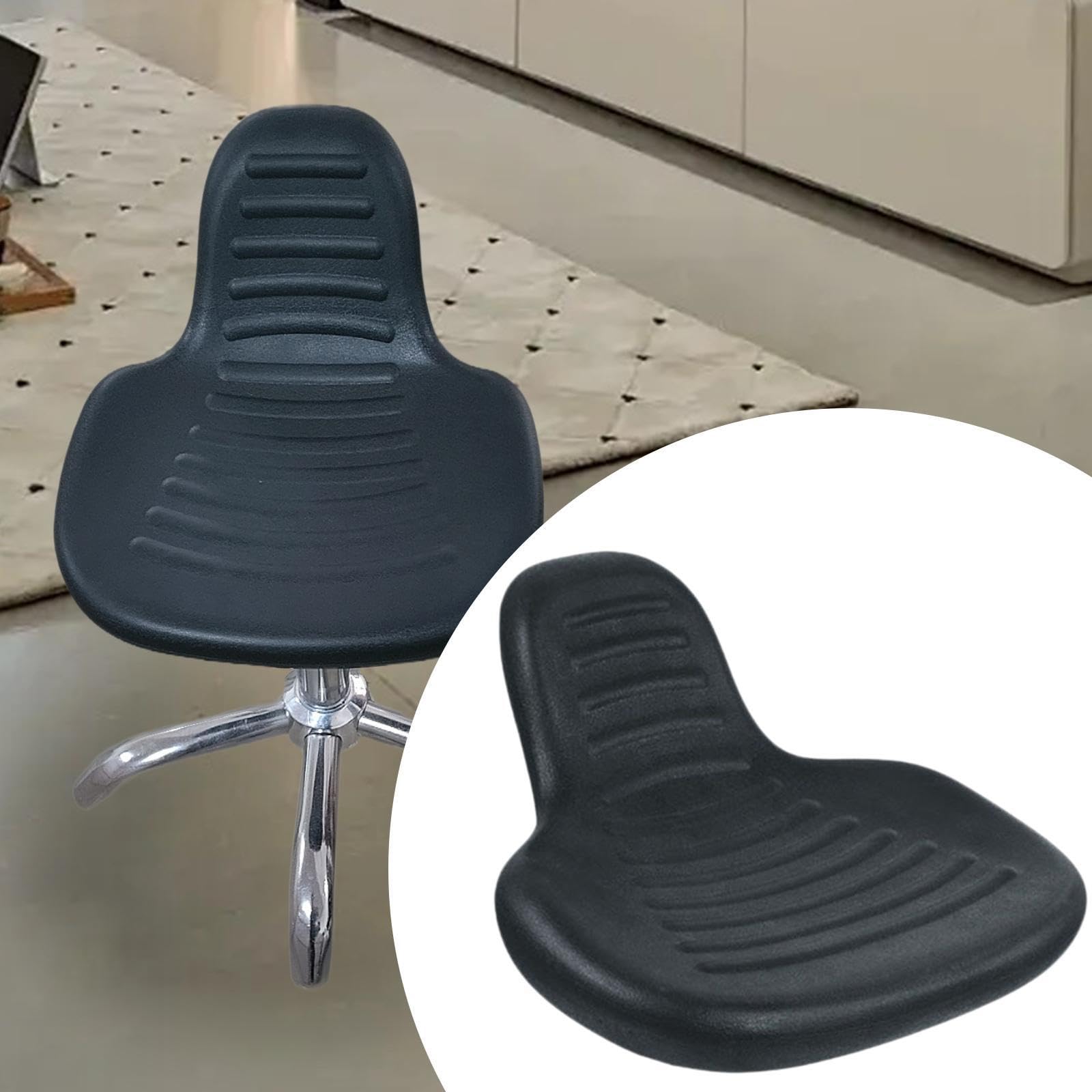Innovativer Ersatzsitz für Barhocker, passend für Verschiedene Stuhltypen, verbessert den Komfort von Hockern in Schönheitssalons, Gaming Stühlen, Spas, Schwarz, Mit Rückenlehne