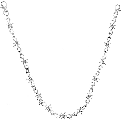 Pants Chain Wallet Chain Punk Chain Hip Hop Butterfly Lock Charm Jeans Chains Rock Chains for Women Men Hipster Women Fashion Trendy Waist Pants Chain Jewelry Clothing Accessories