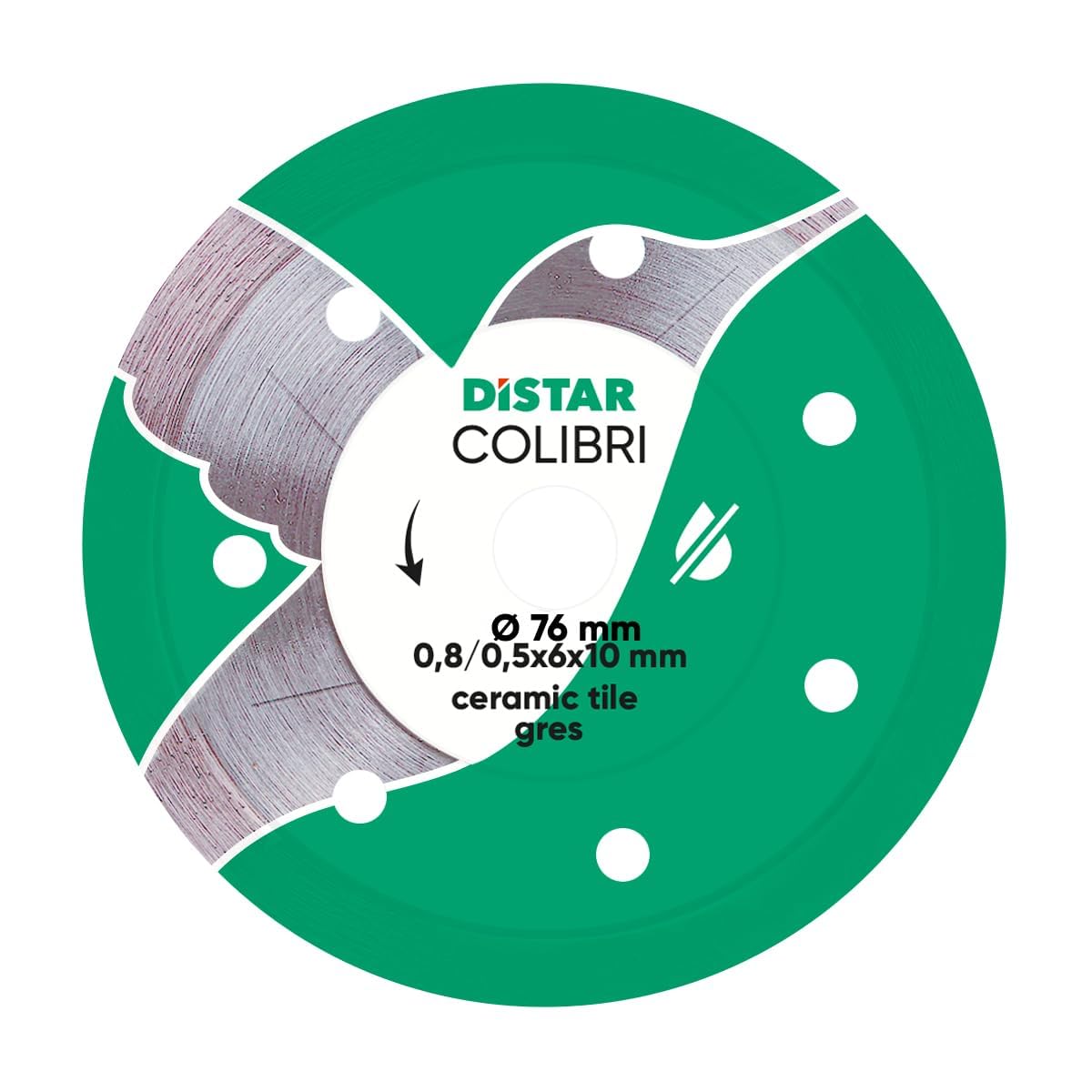 DiSTAR Colibri Disque à tronçonner 76 mm x 10 mm, ultra fin, 0,8 mm