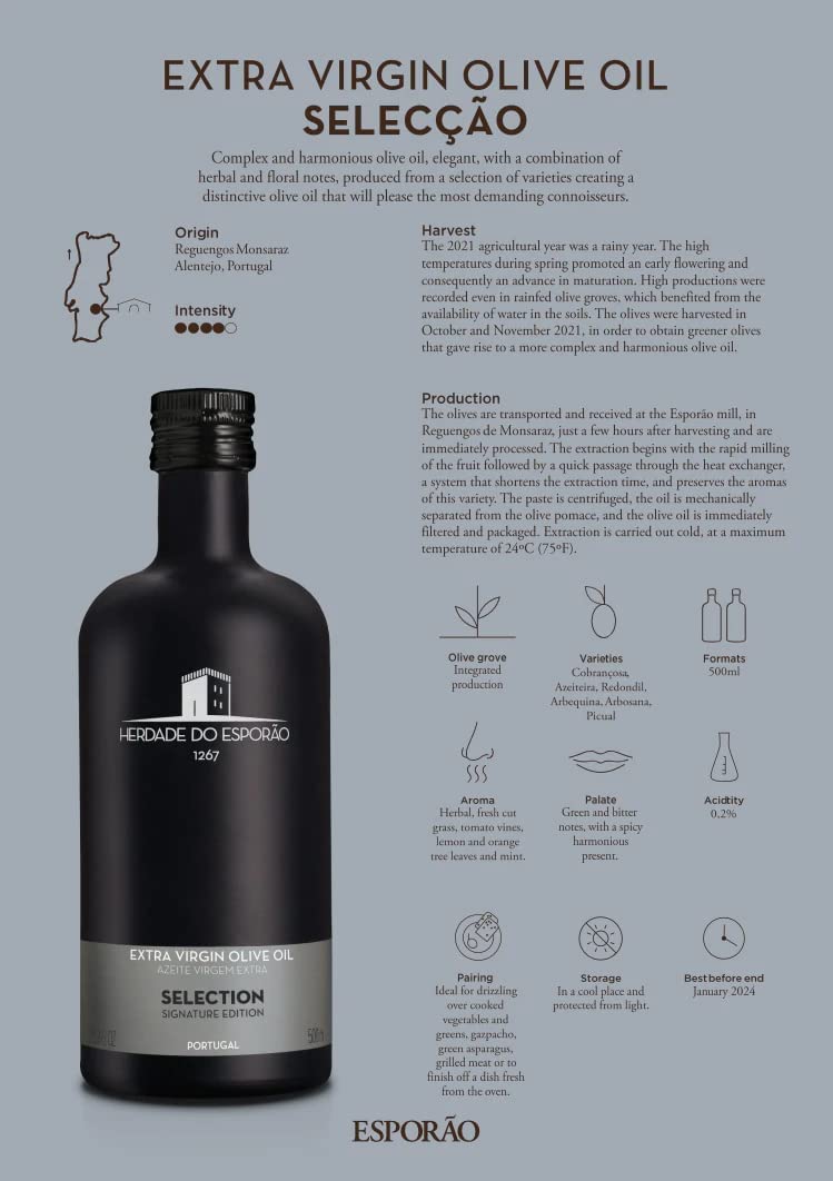Herdade do Esporao Extra Virgin Olive Oil - Selection - 1 bottle - 17 fl oz