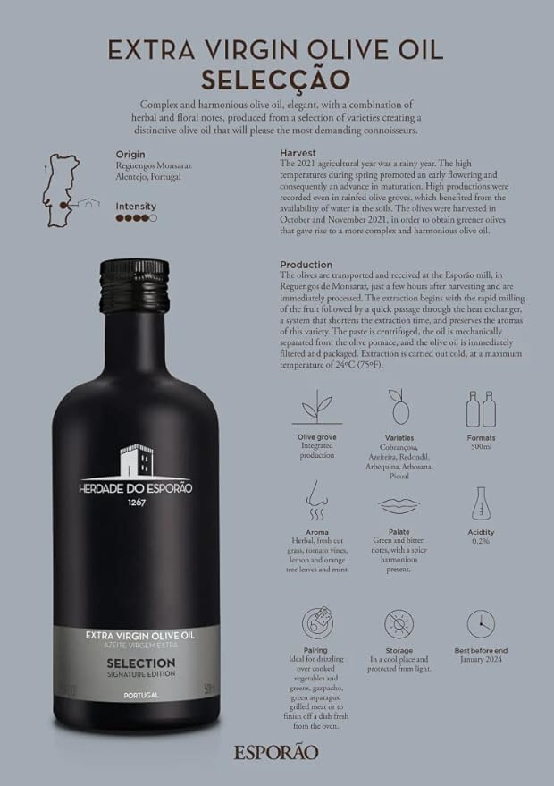 Aceite de Oliva Extra Virgen Herdade do Esporao 500 ml miniatura 2