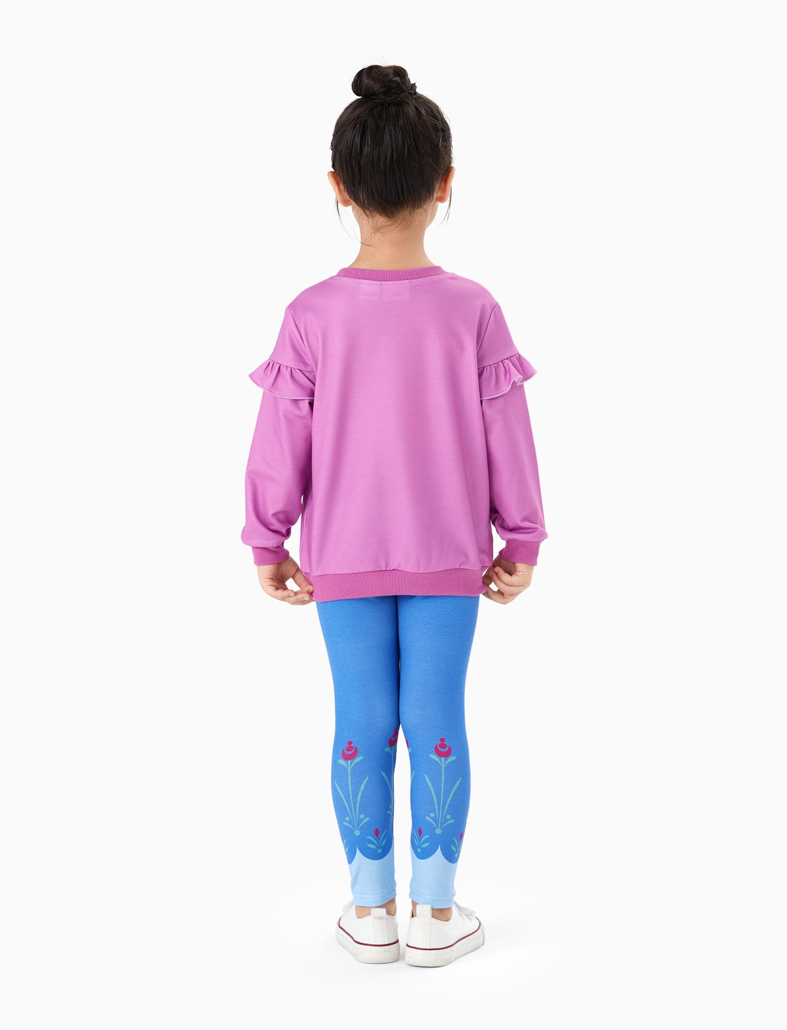 Disney Frozen Minnie Mouse Stitch Principessa Autunno Ragazza Outfit 2 Pezzi Ragazza Vestiti Ragazza Manica Lunga Felpa e Leggings