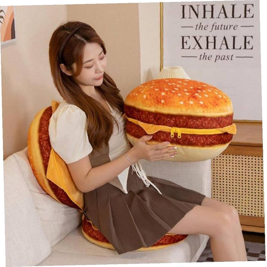 Amazon.co.jp: 面白い モコモコ 食べ物 パン トースト ハンバーガー