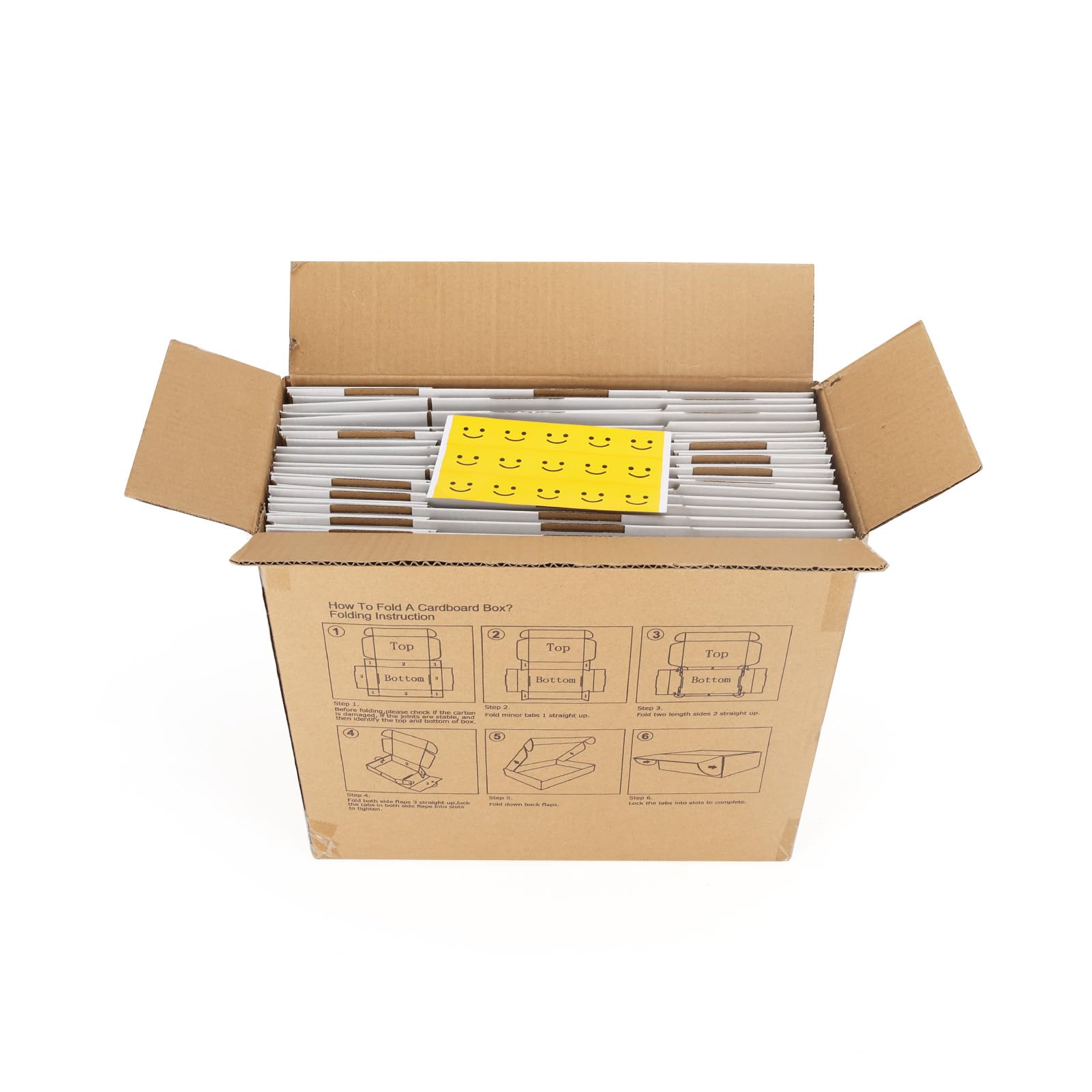 HORLIMER Lot de 15 boîtes d'expédition en carton ondulé blanc 33 x 25,4 x 10,2 cm, 15 autocollants inclus