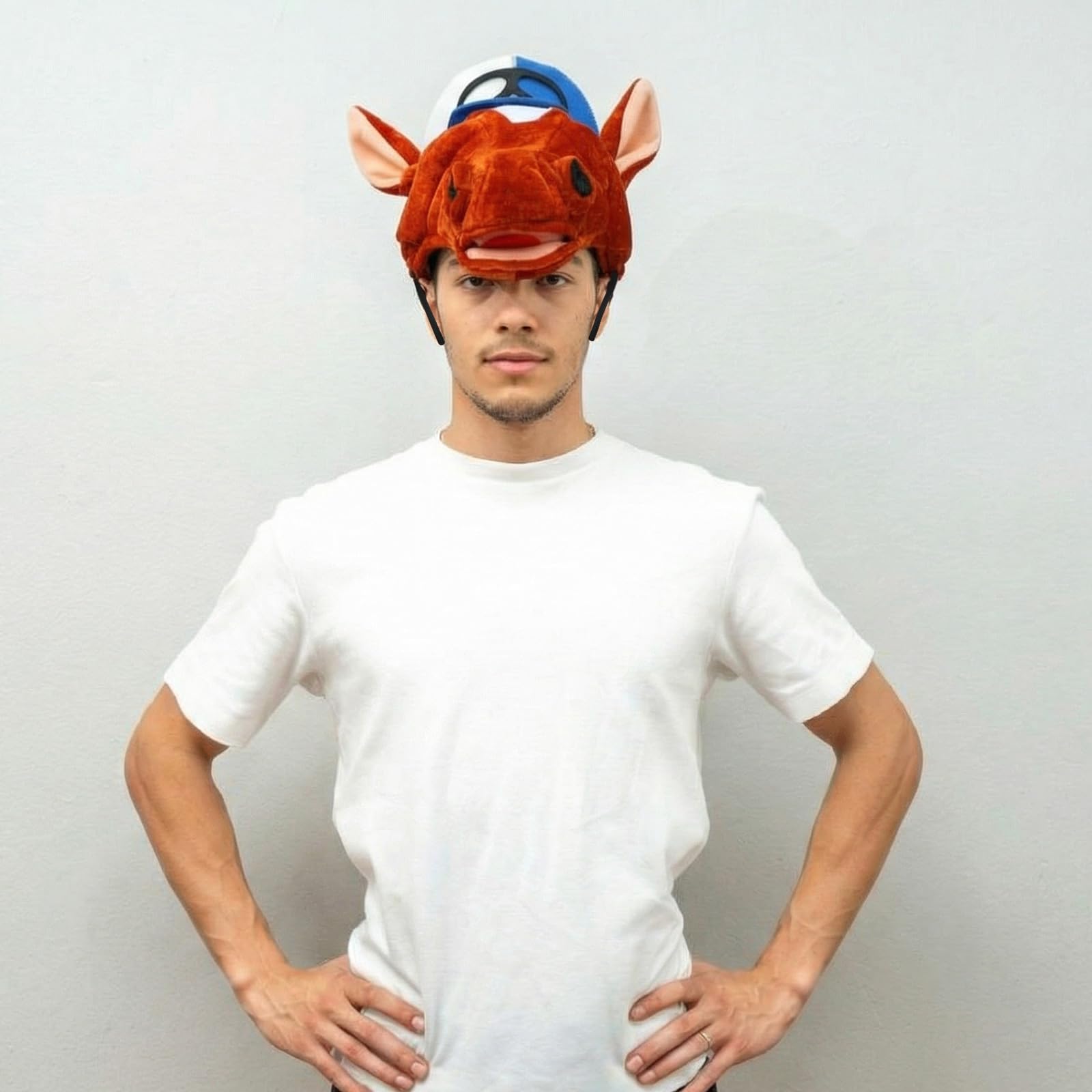 Liitrsh Jockeypferd-Set, Stoff, Pferdekopf, Hut, Kostüm, Zubehör, Reitsport, Fotokabine, Zubehör für Rennen, Dekoration, Urlaubsgeschenke, 3-teilig