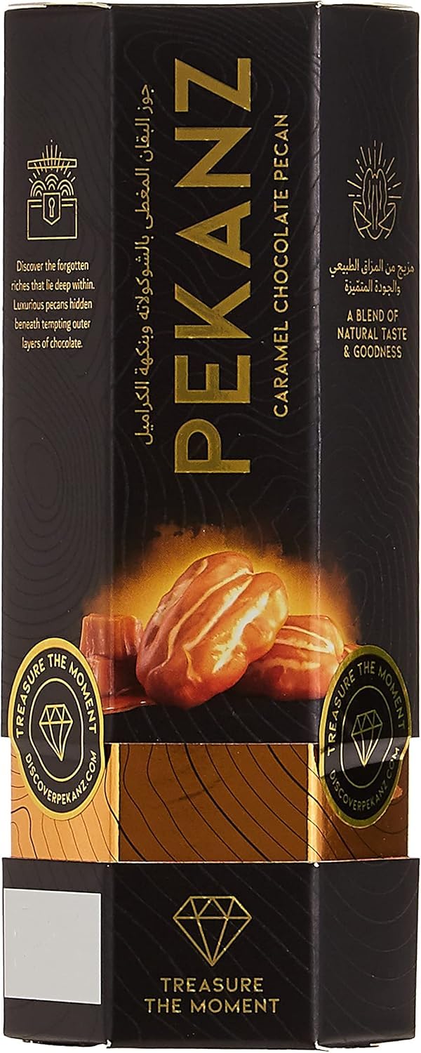 PEKANZZ PECAN COATED WITH CARAMEL CHOCOLATE BOX 50GM