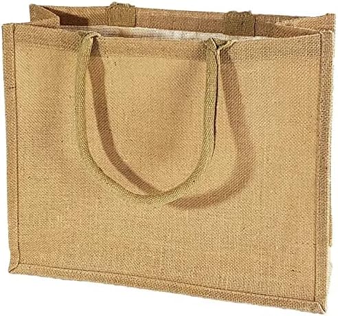 TBF Bolsas de arpillera de yute reutilizables resistentes a granel para compras, compras, bodas, regalos de bienvenida y más