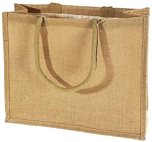 TBF Heavy Duty Reusable Jute Burlap Tote Bags in Bulk