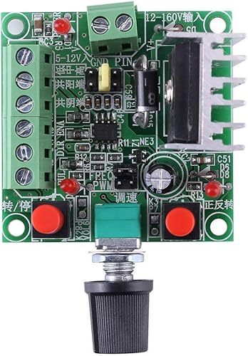 Miniatura 4 de DC 5-12V15-160V Motor paso a paso, PWM controlador de motor paso a paso ajustable generador de señal regulador de velocidad