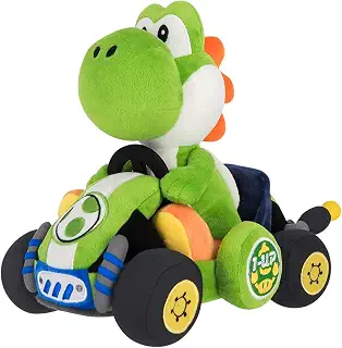 三英貿易(Sanei Boeki) スーパーマリオ マリオカート ワールド ヨッシー W17×D27×H23cm ぬいぐるみ MKW02