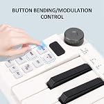 Rechargeable Keyboard,HUIOP SMK-25mini MIDI Keyboard Rechargeable 25-Key MIDI Control Keyboard Mini Portable USB Keyboard MIDI Controller with 25 Velocity Sensitive Keys 1 Knob