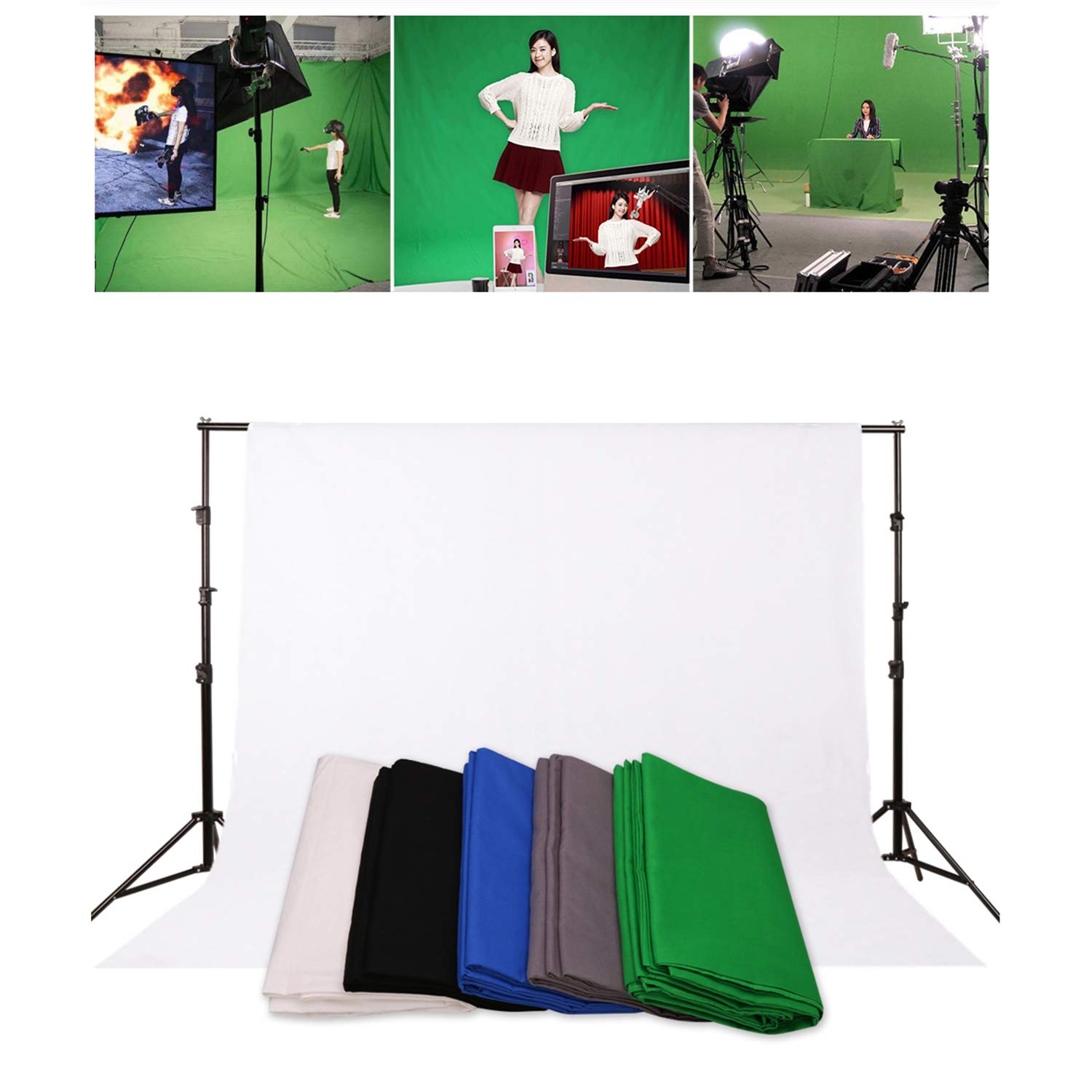 Sfondo Vert/Blanc/Noir/Rouge/Gris/Bleu Per Studio Fotografico,sfondo Pieghevole In Mussola Di Puro Cotone Per Fotografia, Video E TV (9.84×19.68ft,Red)