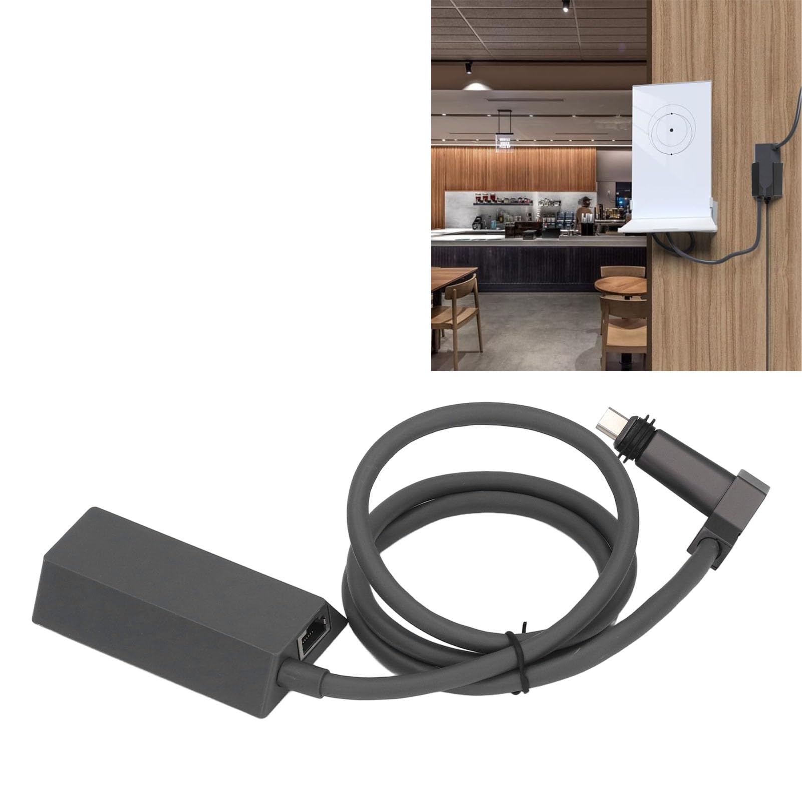 Adaptateur Ethernet de 1 M pour V2 Gen2, Adaptateur Ethernet 1200 Mbps Internet par Satellite V2 pour Antenne Rectangulaire, Adaptateur Ethernet