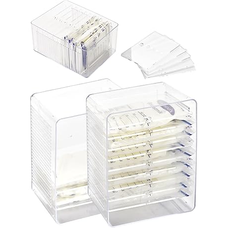 2-Packs Breastmilk Freezer Storage Container with Separator Boards