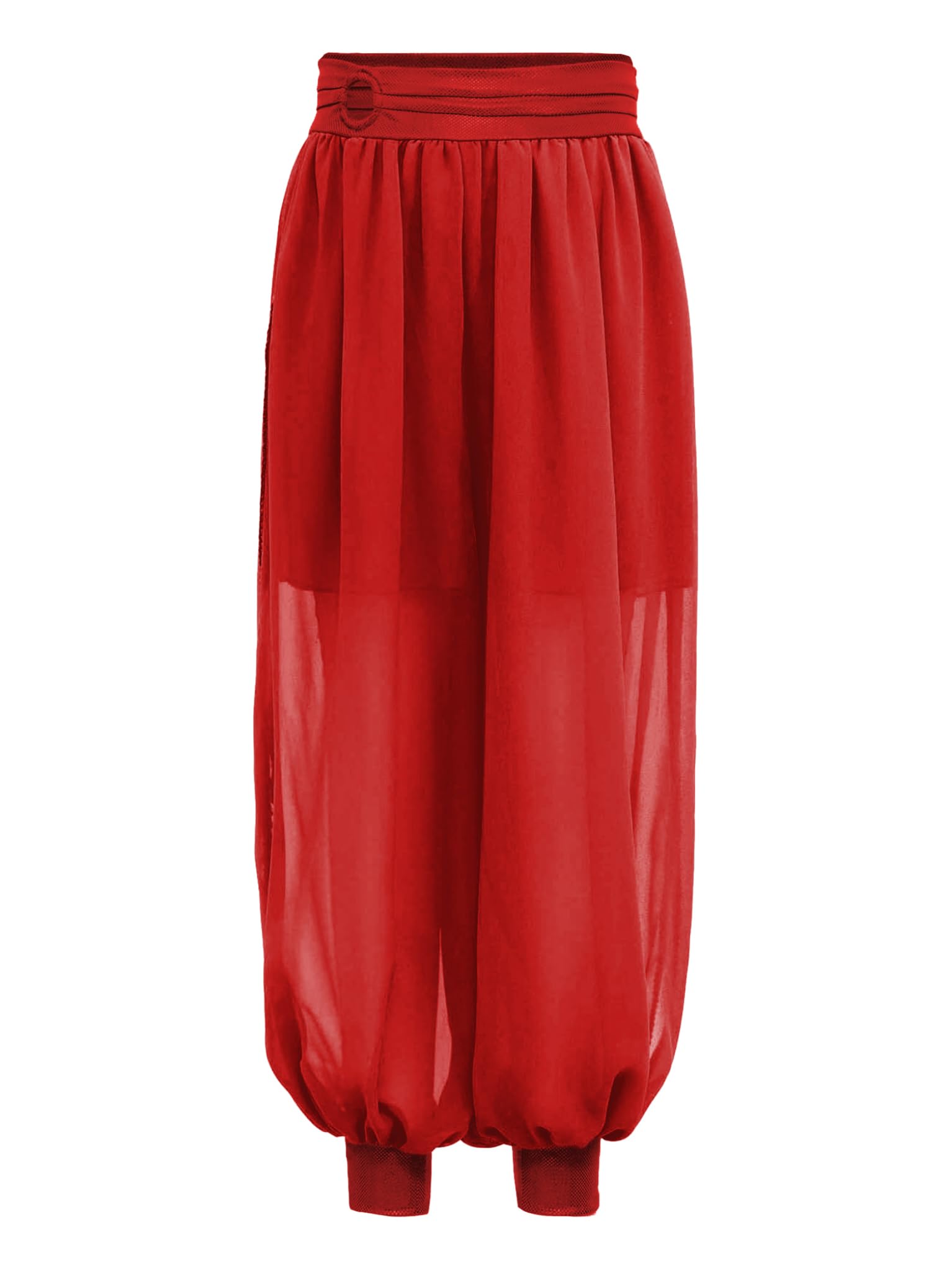 TTAO Mädchen Chiffon Bauchtanz Hosen Bloomers Weites Bein Tanzhose Haremshose Pumphose Party Arabisch Hosen Performance Kostüm