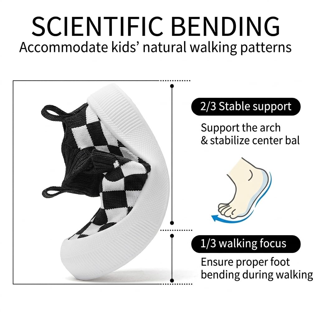 LIZISHU Baby Shoes Toddler Boy Girl Knitting Elastic Sock Shoes Non-Skid Indoor Infant Walking Shoes Breathable Outdoor Slip On Sneakers 6-36 Months - 4