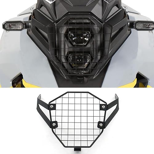 Para V-STROM 800DE 2023 2024 NUEVO motocicleta faro cabeza luz protector protector cubierta protección parrilla (negro)