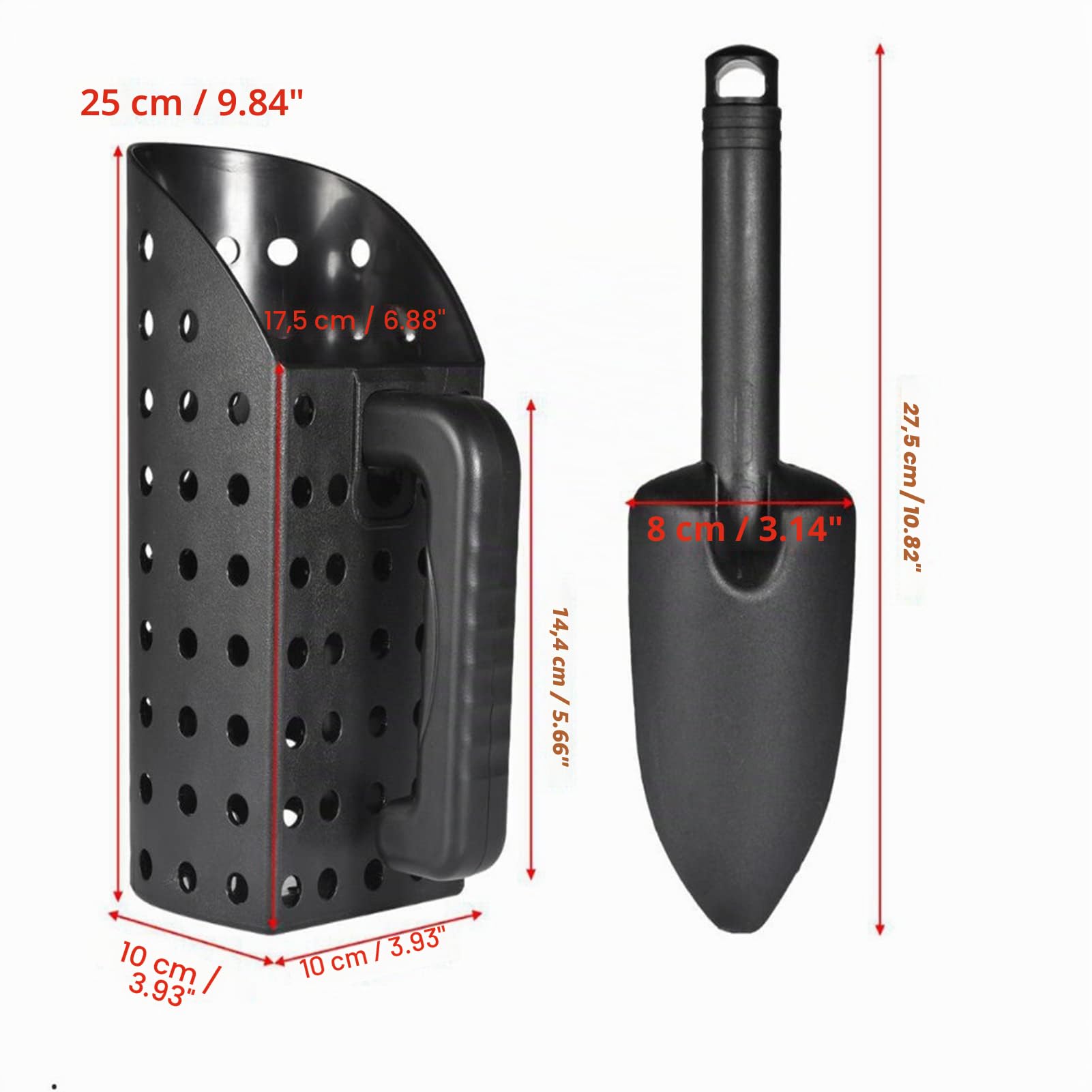 Juego de Pala de con Detector de Metales, Pala de para Detecci¨®n de Metales y Excavaci¨®n de Agujeros Poco Profundos con Palas ¨®micas y Palas de con
