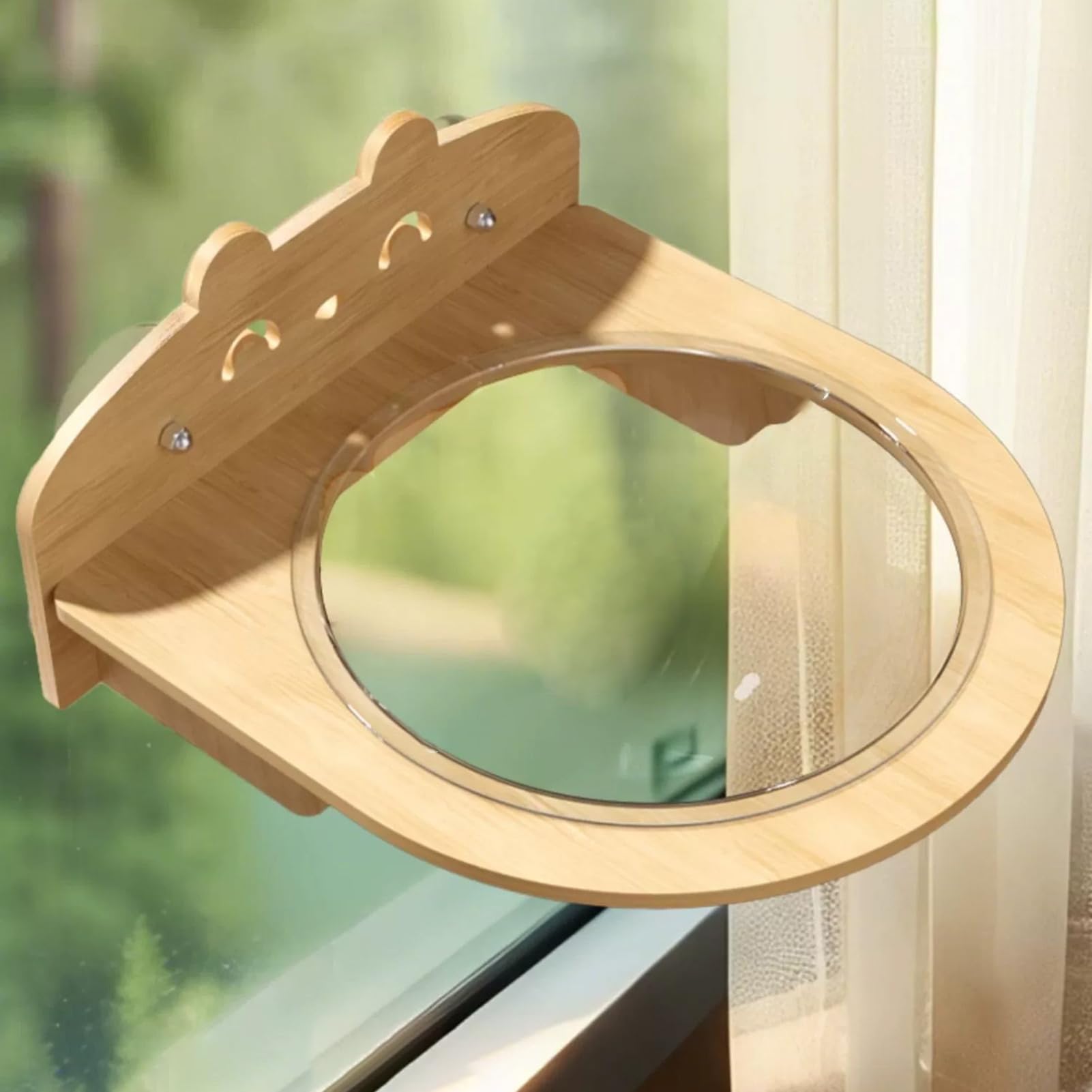 Asiento De Ventana para Gatos Ahorro Espacio para Escalada | Hamaca Ventana Gatos Con Ventosas Mascota Apartamento Pequeño Oficinas En Casa Salones Dormitorios Cocinas Patios Terrazas