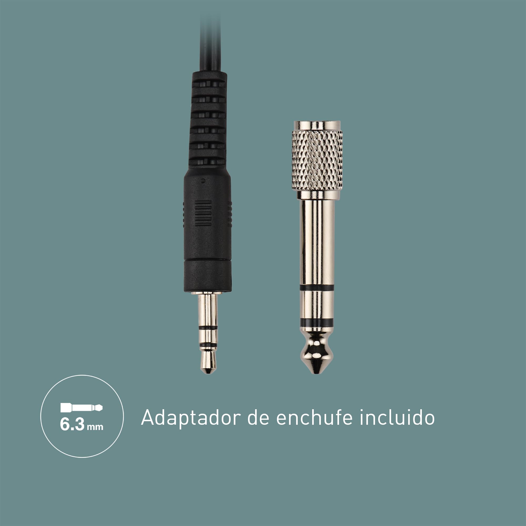 Panasonic RP-HT090E-H Auriculares Estéreo Ligeros, Supraaurales, Cable de 5 m, Control De Volumen, XBS, Conector de 3,5 mm, Color Negro