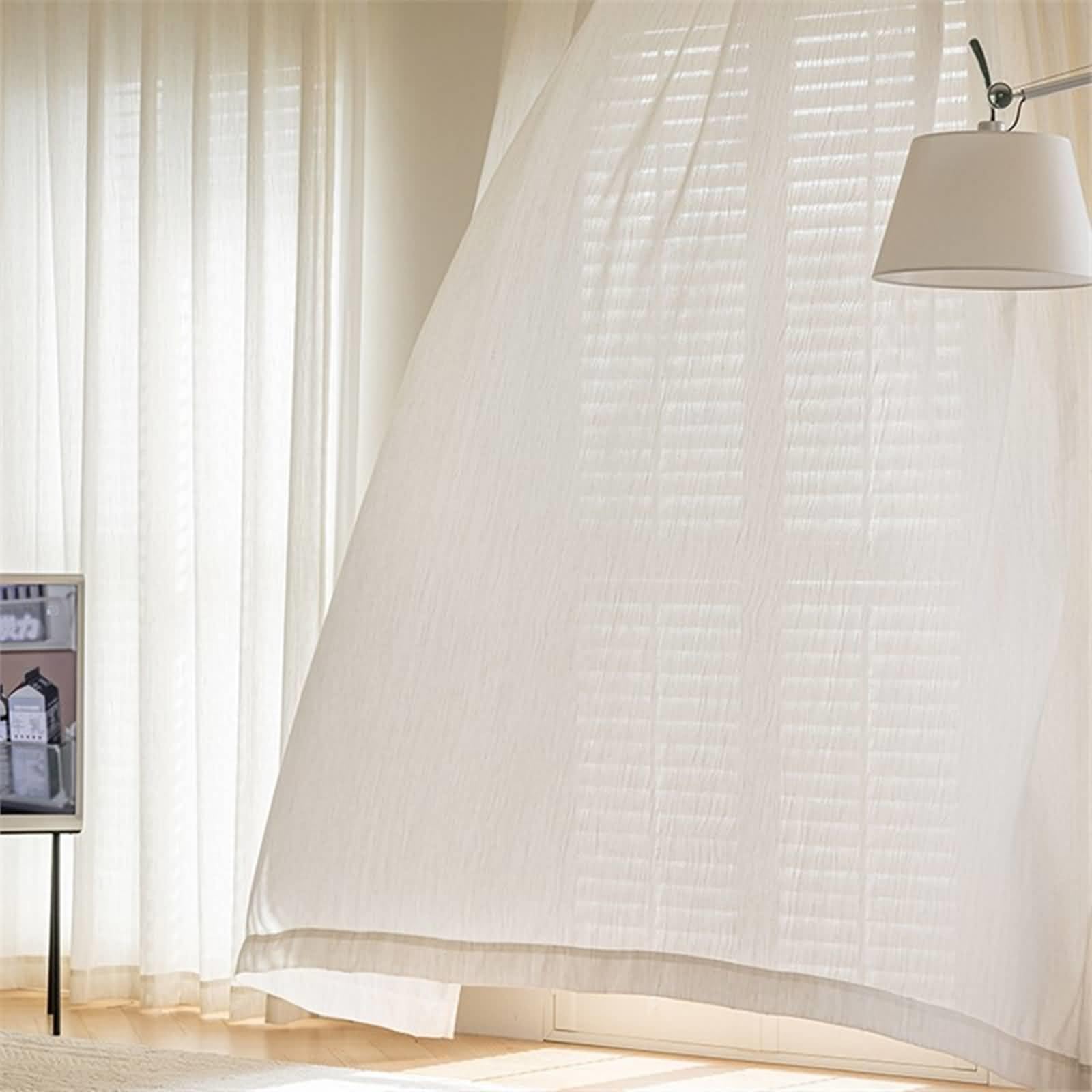 Rideaux voilage interieur effet anti-regard et anti-eblouissement Beydodo
