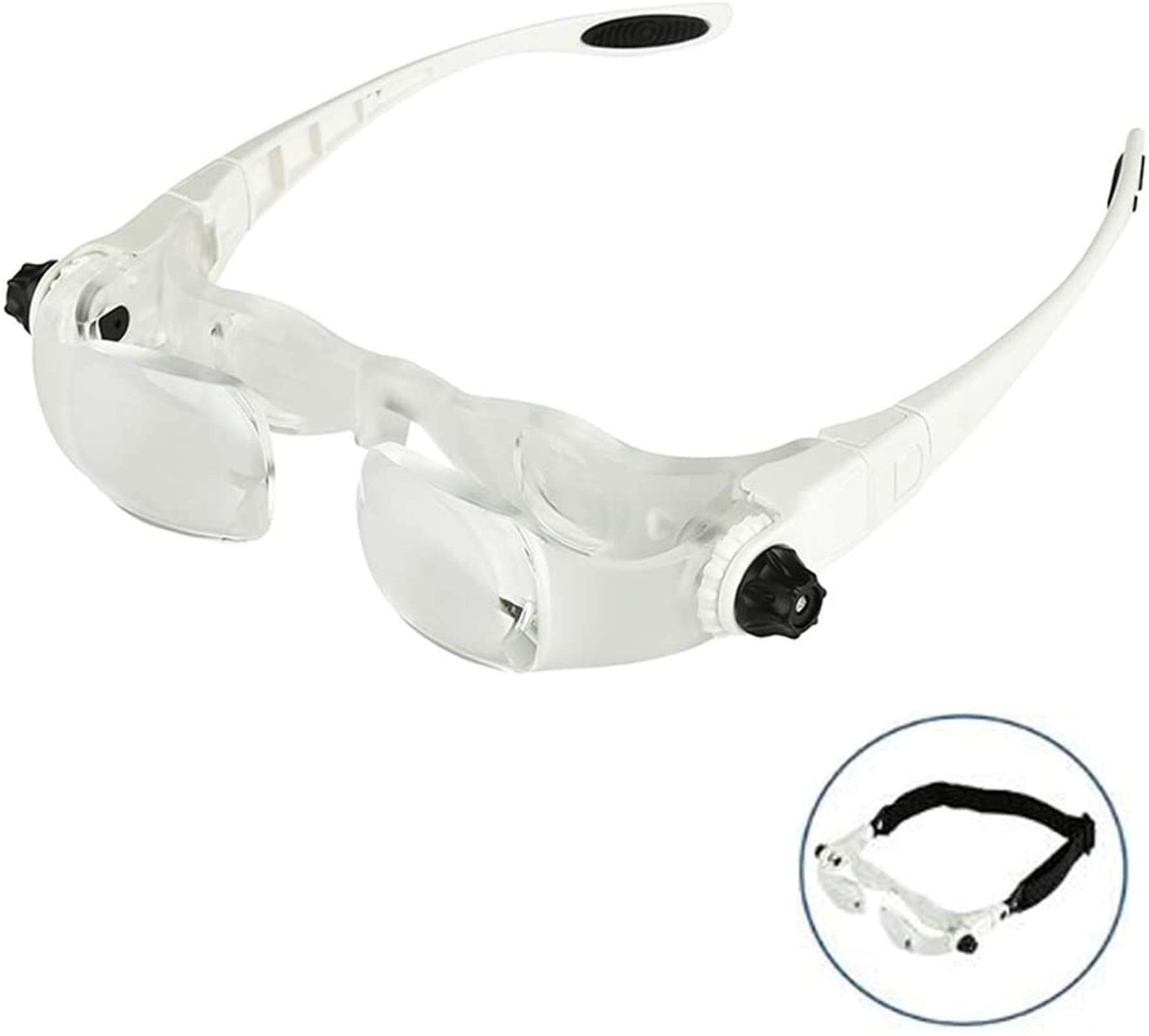 asdchZen Headband Magnifier,Head Mountlighted Magnifying Glasses,Headband Magnifier,Head-Mounted Handsfree Reading Magnifying Hd 2.1X Lens For Jeweler Watch Loupe Electronic Repair Mag