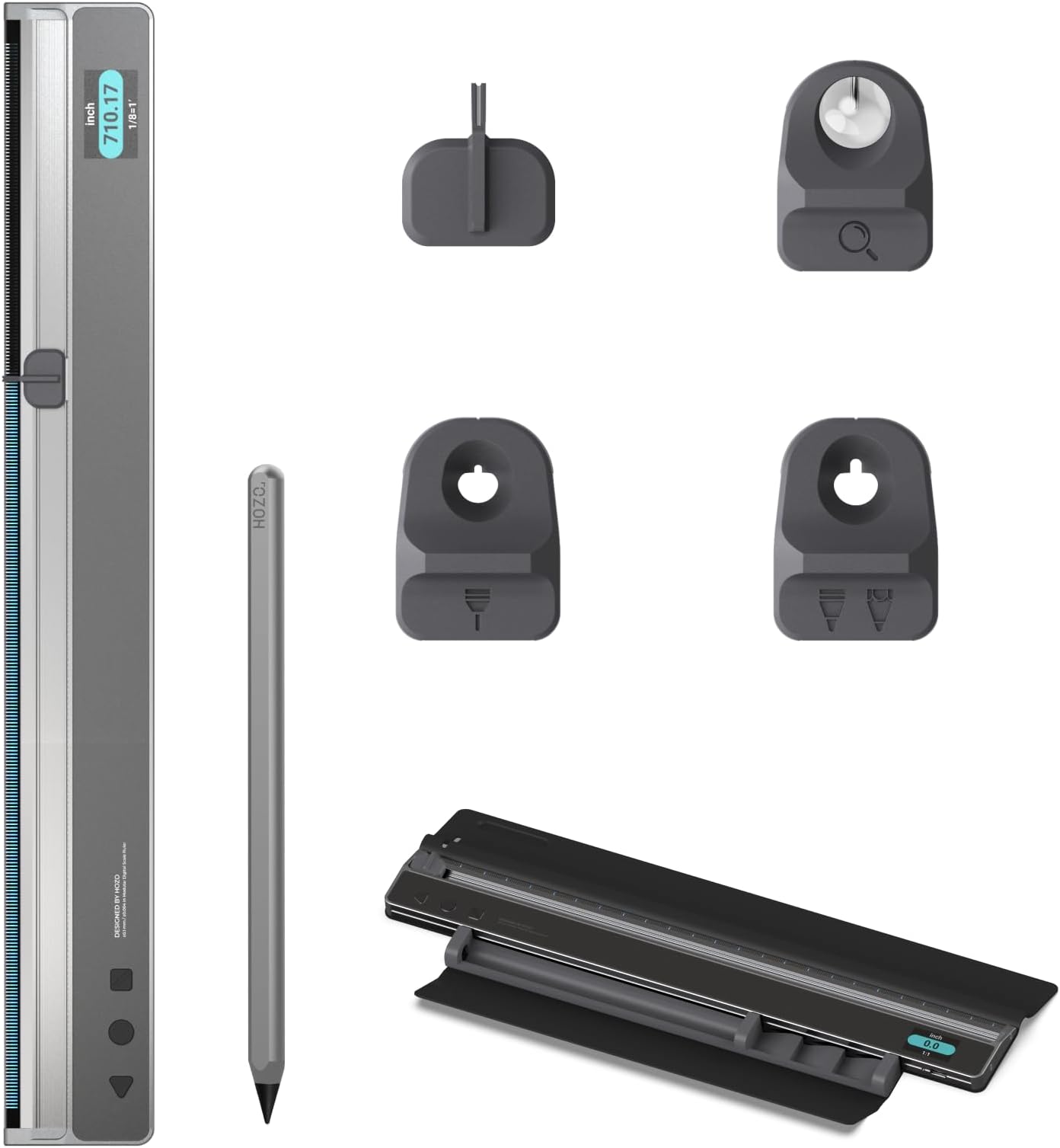 NeoRuler Digital Scale Ruler,NeoReading Kit,NeoDrafting Kit,NeoCollection Case and NeoPenci Elegant Design Metal Inkless Pencil with 2 Replaceable Nibs