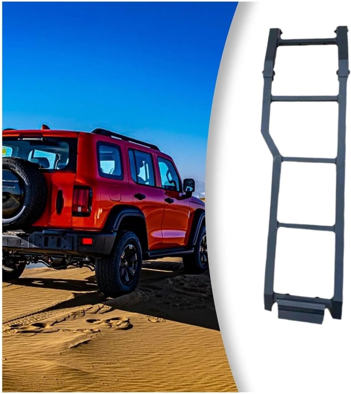 Car Rear Tail Door Ladder Climbing Repair Parts Rear Door Tailgate Ladder Compatible for Jimny Jb74W Repair Parts Repairing Accessory