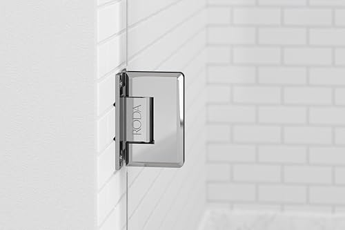 Miniatura 4 de Basco Coppia 58 1/16-59 9/16 pulgadas de ancho x 72 pulgadas de alto - Puerta de ducha sin marco y panel de vidrio transparente, acabado cromado