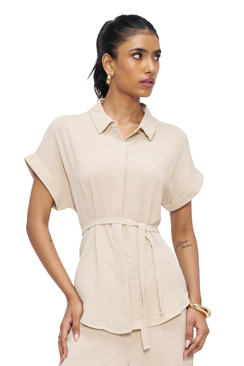 annabelle by pantaloons Annabelle Women's Top | Comfort Fit | Regular Collar | Half Sleeve-picture-28