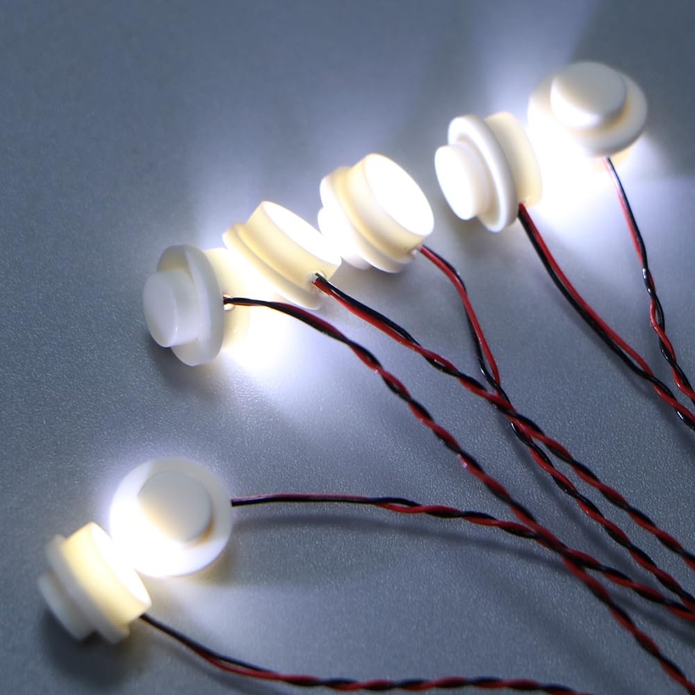 View 1 of 14PCS Building LED Lights 1X1 Circular Dot Compatible with LEGO(White)