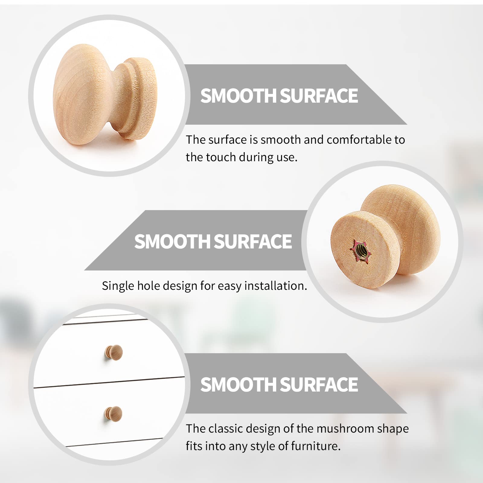 Lot De 12 Boutons De Tiroir Ronds Vintage - 30 Mm - Pour Meubles De