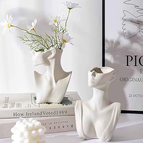 Miniatura 7 de Grainrain Lady Moldes de silicona para macetas de hormigón, molde de jarrón grande, resina epoxi, yeso, cemento, arcilla, resina, manualidades,