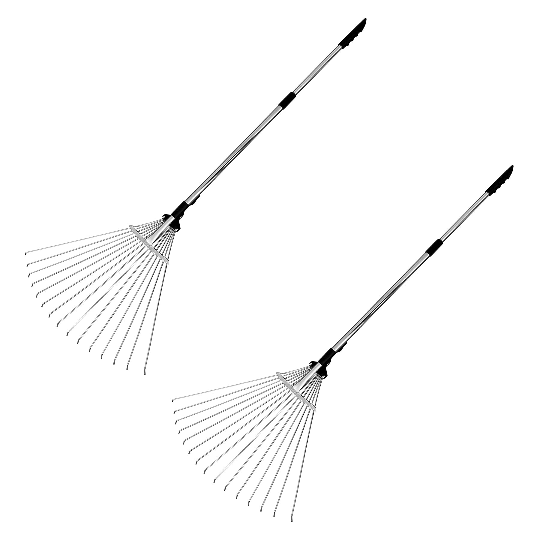 VIMAL Leaf Rake | Adjustable Folding Garden Broom for Quick Clean-Up | Expanding Handle with Adjustable 7 to 24 Inch | Width Folding Head | for Lawn and Yard | Pack of 2 (B09MH77C49) Amazon Price History, Amazon Price Tracker