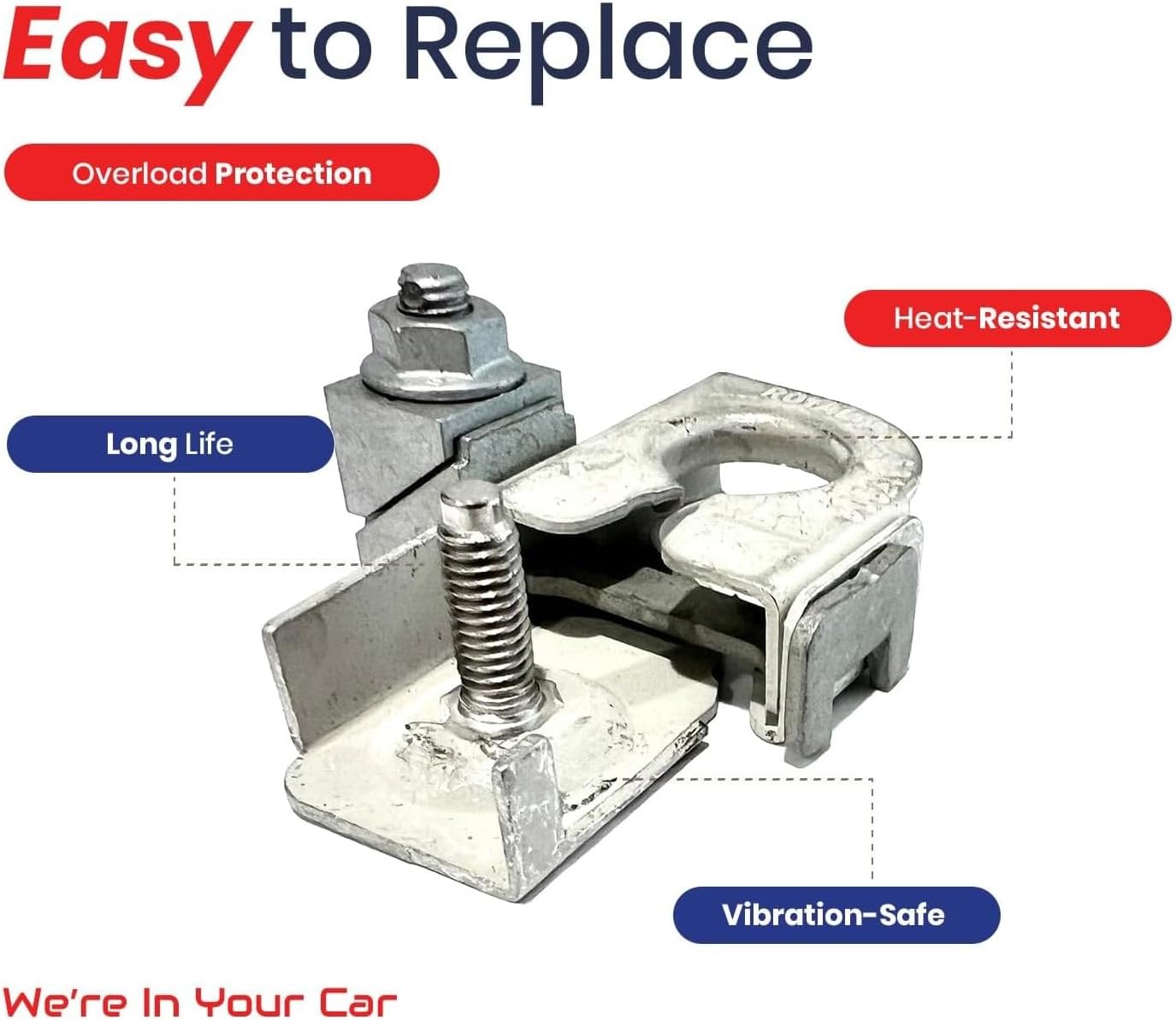 Negative Battery Terminal Connector | Exact Replacement for Ford BT4Z-14450-BA BT4Z14450BA | Fits F-150, Explorer, Edge, Fusion, MKX, MKZ, Nautilus & similar models
