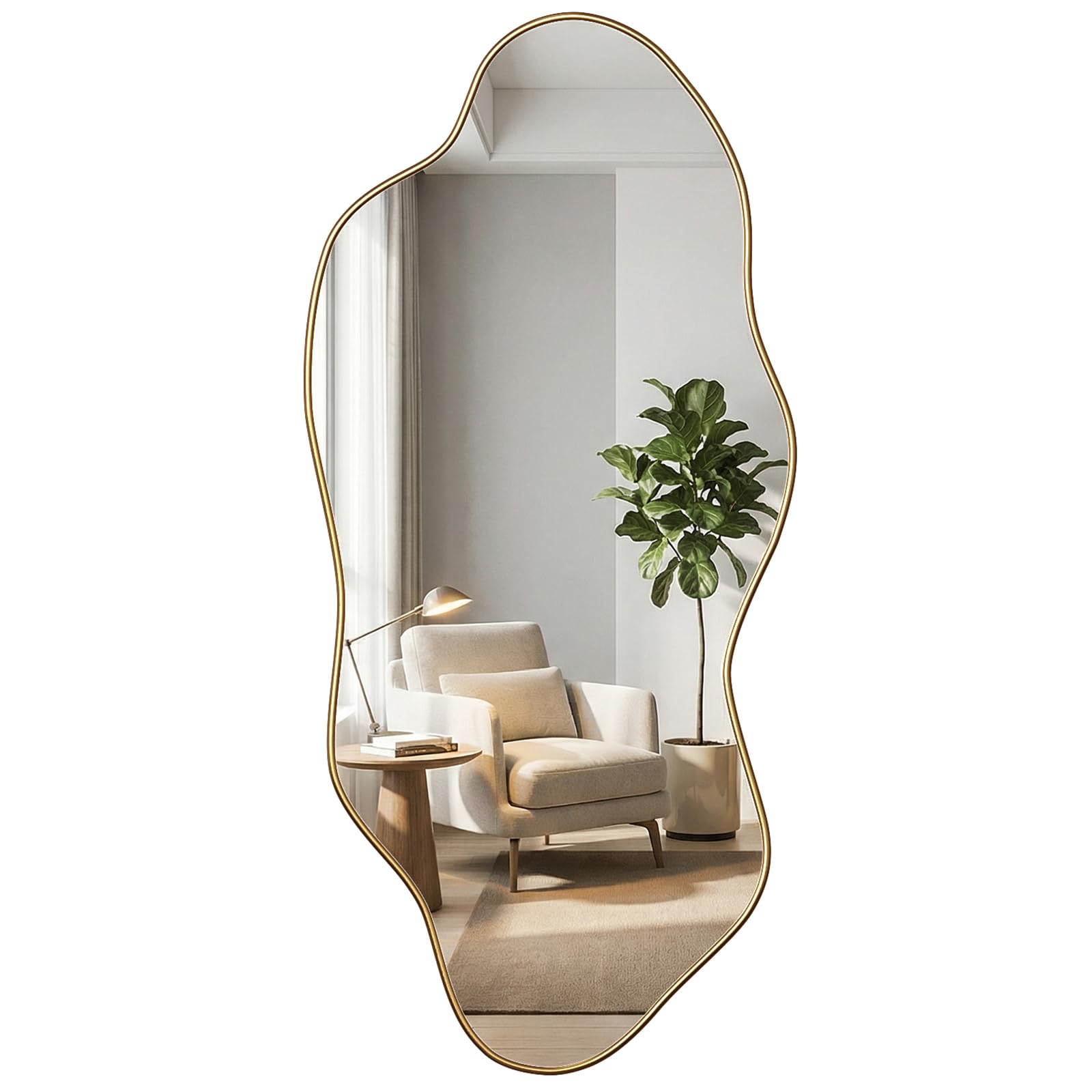 Espejo de Baño Espejo de Pared Irregular 54.5 x 120 cm Espejos Decorativos