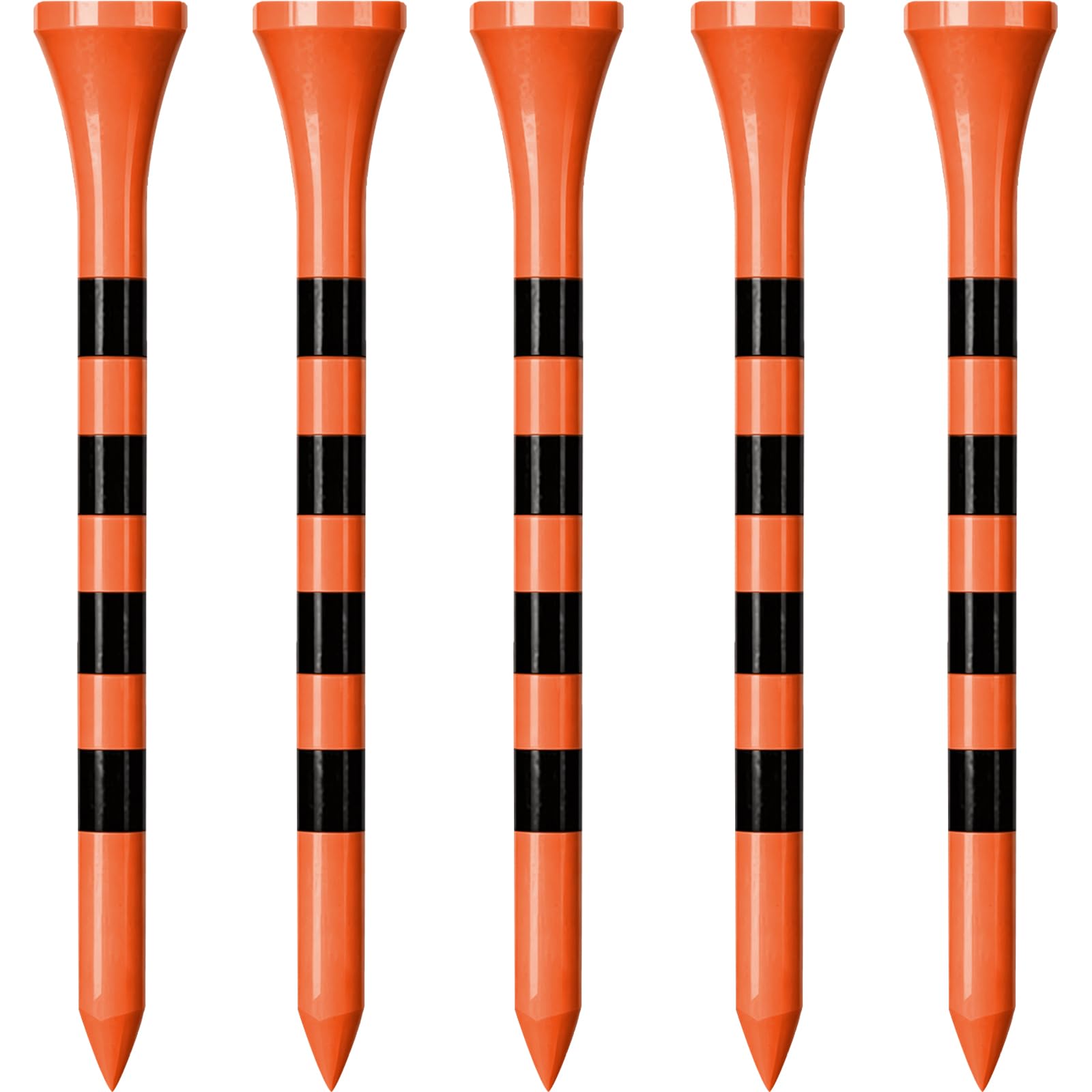 Zivisk Wooden Golf Tees 3-1/4" 100 Count 83mm Orange