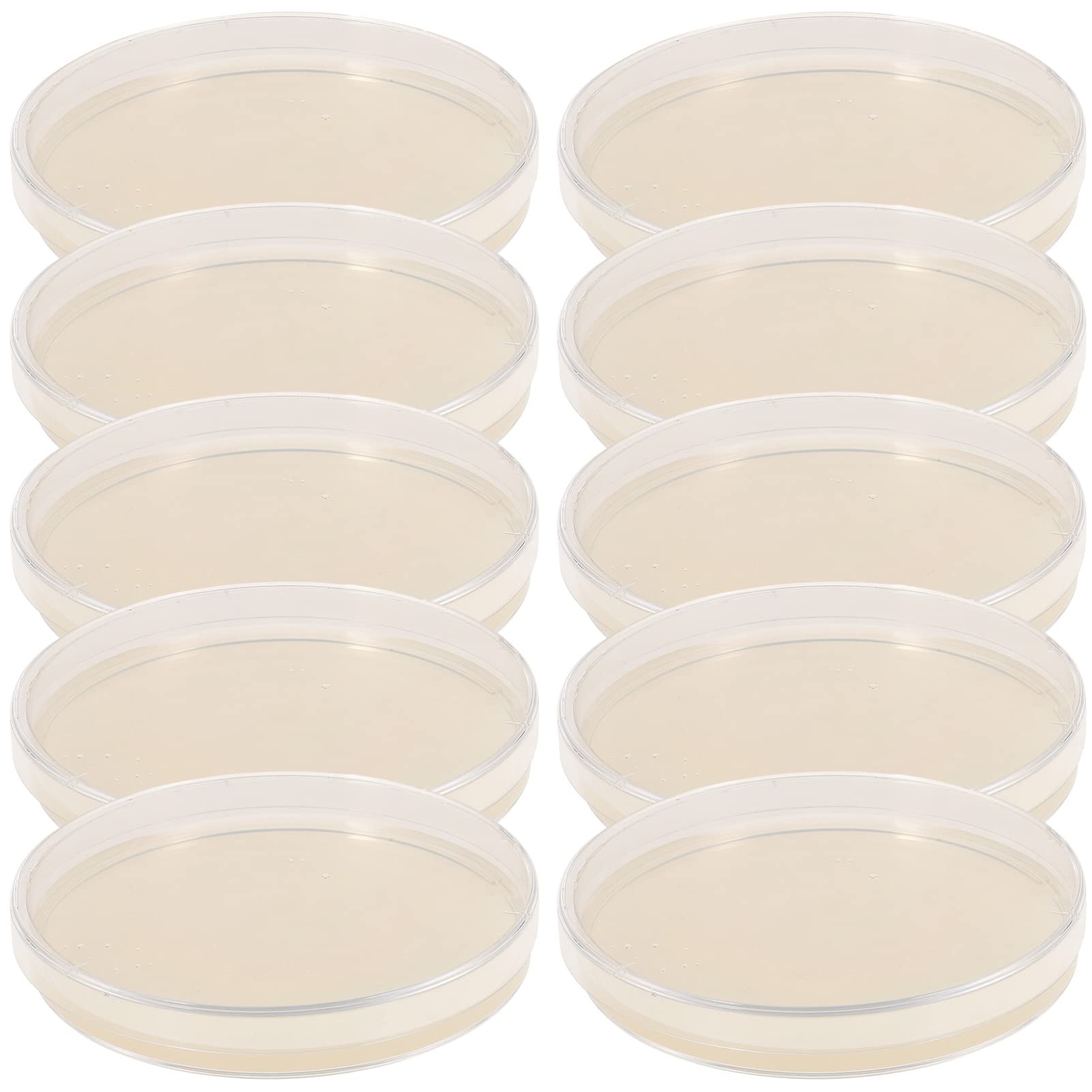 Luxshiny Piastre di Agar Nutrienti 10 Pezzi 9cm Agar Preversato, Promuovono Crescita Rapida, Facili da Usare per Ricerca Scientifica e Biologica